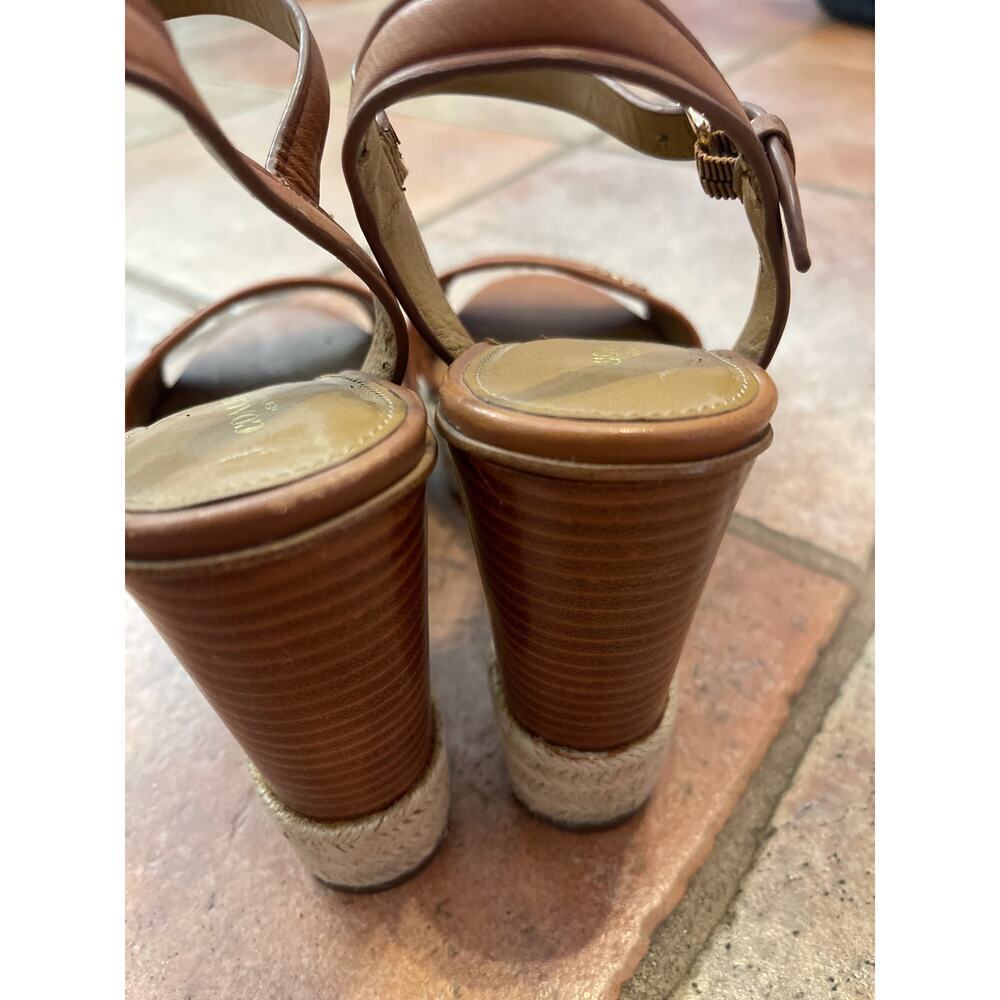 Coach leather ankle strap open toe heel size 7 - Picture 5 of 8